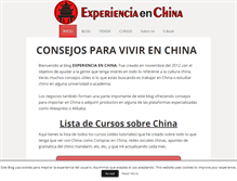 Tablet Screenshot of experienciaenchina.com